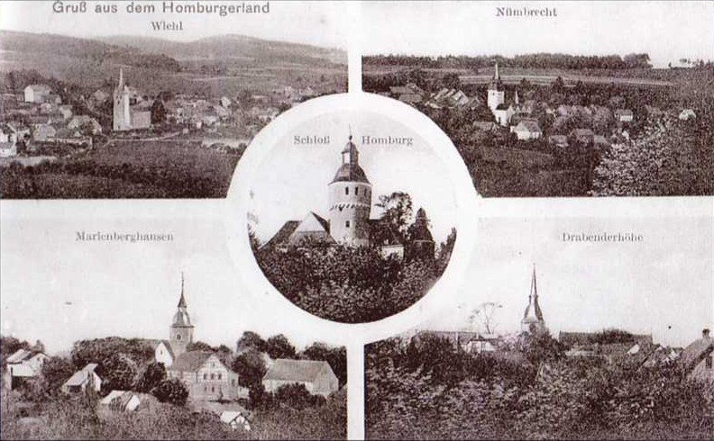 Homburger Land, Postkarte, 1909